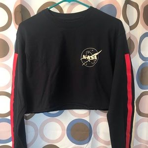 Long Sleeve NASA Crop Top